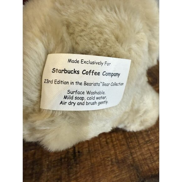2002 Starbucks Bearista 23rd Edition Snow Globe Holiday Bear 178425 Plush 8" - Picture 6 of 8